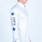 Mens Cotton Modern Fit Stretch USA Embroidery Shirt