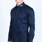 Mens Cotton Modern Fit Stretch USA Embroidery Shirt