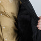 Men's Fur Lined Quilted Puffer Vest - Black
