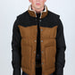 Men's Fur Lined Quilted Puffer Vest - Camel