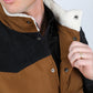 Men's Fur Lined Quilted Puffer Vest - Camel