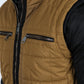 Men's Quilted Fur Lined Vest - Camel