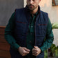 Men's Quilted Fur Lined Vest - Navy