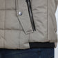 Men's Quilted Fur Lined Vest - Mocha