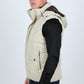 Men's Fur Lined Quilted Monogram Vest - Beige