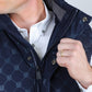 Men's Fur Lined Quilted Monogram Vest - Navy