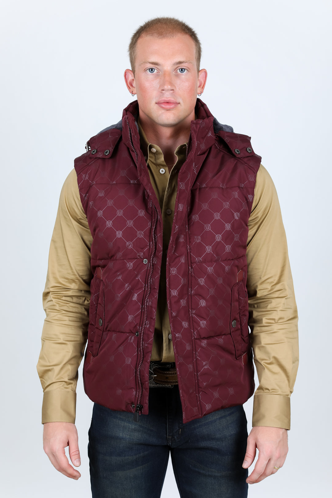 Maroon quilted hotsell vest