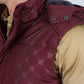 Men's Fur Lined Quilted Monogram Vest - Burgundy