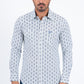 Micro Pattern Geometric Western Shirt
