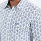 Micro Pattern Geometric Western Shirt