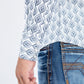 Micro Pattern Geometric Western Shirt