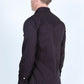 Mens Western Modern Fit Cotton/Spandex Long Sleeve Shirt with Snaps - Black