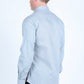 Mens Western Modern Fit Cotton/Spandex Long Sleeve Shirt with Snaps - Light Blue