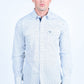 Mens Western Modern Fit Cotton/Spandex Long Sleeve Shirt with Snaps - White