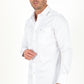 Men's Modern Fit Solid White Dress Shirt