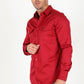 Men's Modern Fit Solid Red Dress Shirt