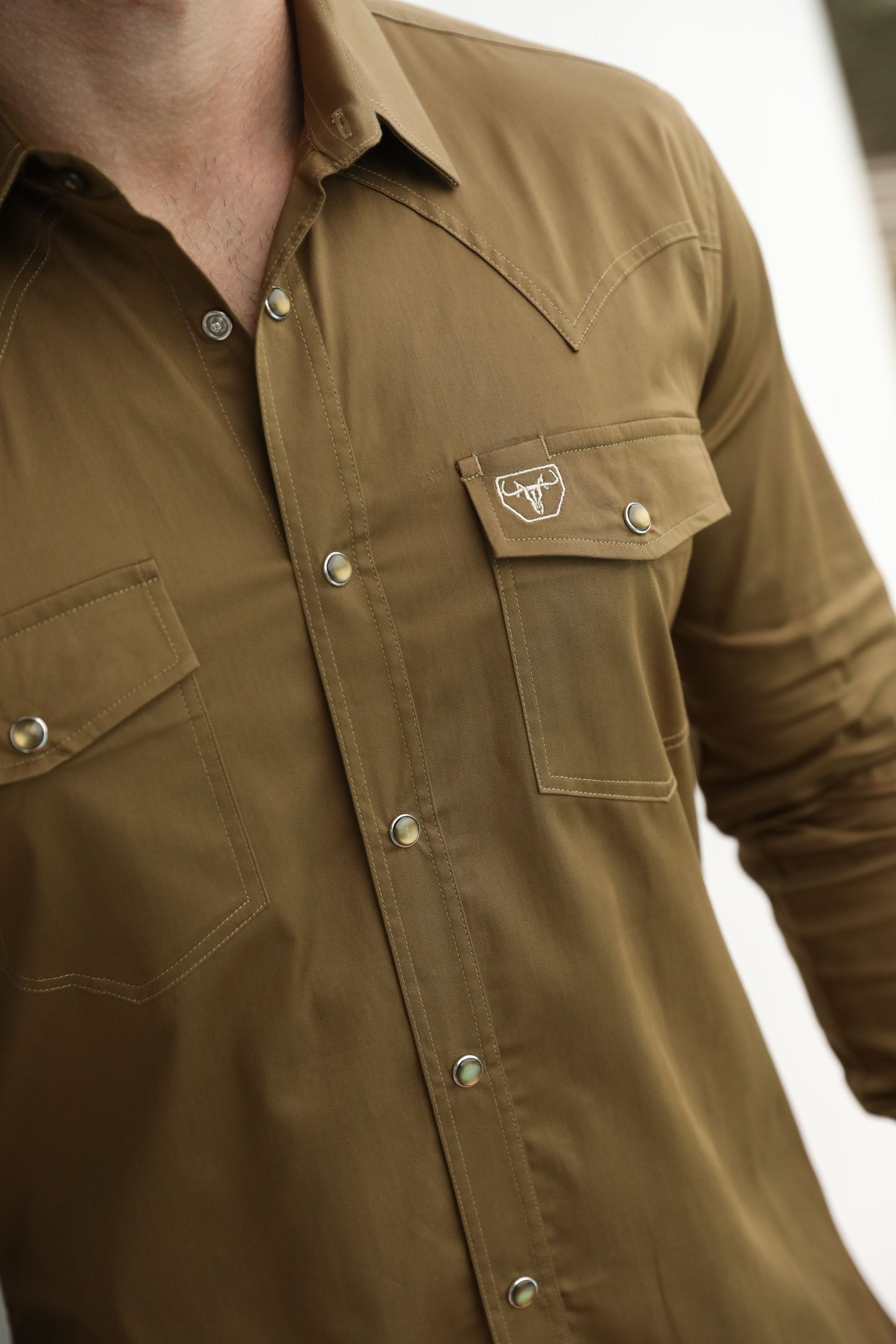 Men's Modern Fit Light Brown Dress Shirt