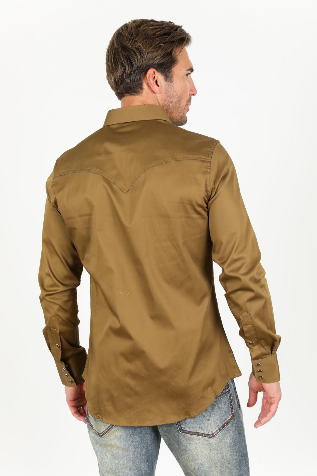 Men's Modern Fit Light Brown Dress Shirt