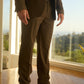 Men's Western Sport Brown Suit With Elbow Patches