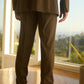 Men's Western Sport Brown Suit With Elbow Patches