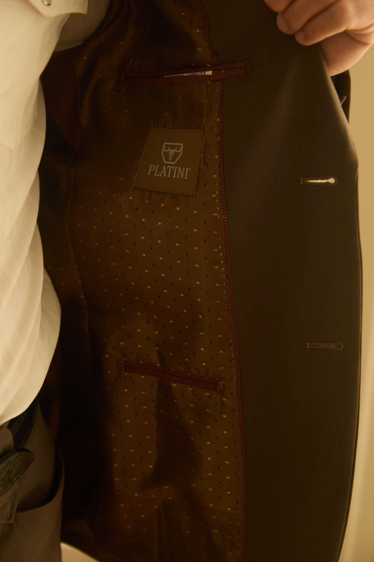 Men's Western Sport Brown Suit With Elbow Patches