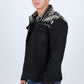 dk. indigo aztec denim jacket platini side