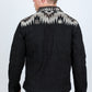 dk. indigo aztec denim jacket platini back