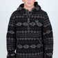 black aztec sherpa pullover front platini