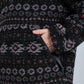black aztec sherpa pullover close platini