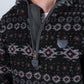 black aztec sherpa pullover model platini
