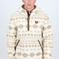 cream aztec sherpa pullover back platini