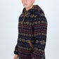 navy aztec sherpa pullover detail platini