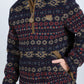 navy aztec sherpa pullover back platini