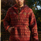 burgundy aztec sherpa pullover detail platini