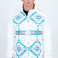 white aztec softshell jacket front platini front