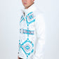 white aztec softshell jacket detail platini side