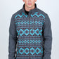 gray aztec softshell jacket front platini front