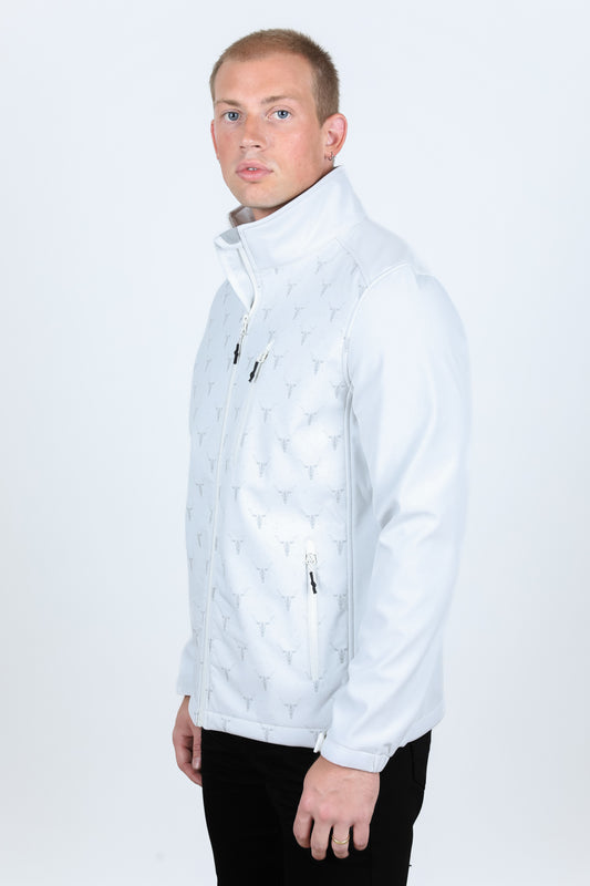 white aztec softshell jacket ii detail platini side