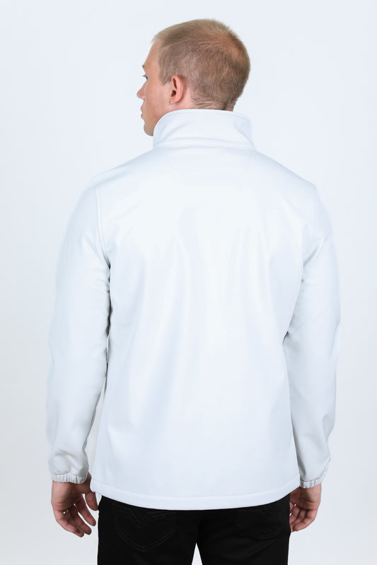 white aztec softshell jacket ii side platini back