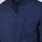 navy aztec softshell jacket ii back platini detail
