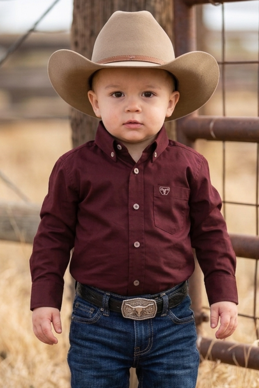 burgundy baby stretch dress shirt platini platini