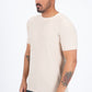 beige all over pattern tee side platini