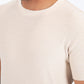 beige all over pattern tee detail platini