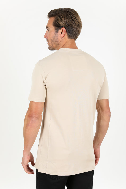beige knit tee back platini