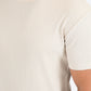 beige solid texture tee detail platini