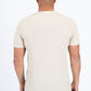 beige solid texture tee back platini