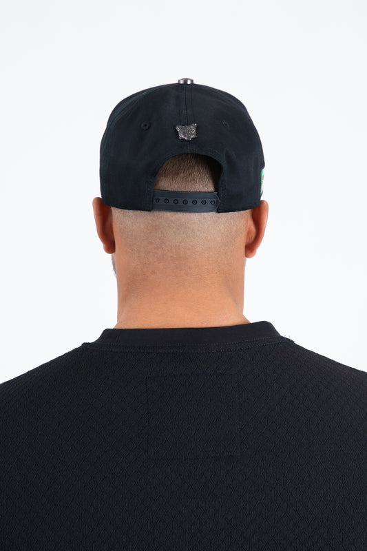 black canvas suede rooster mexico cap back platini