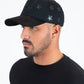 black canvas suede star patch cap side platini
