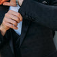 black ii jacquard blazer vest set men platini detail