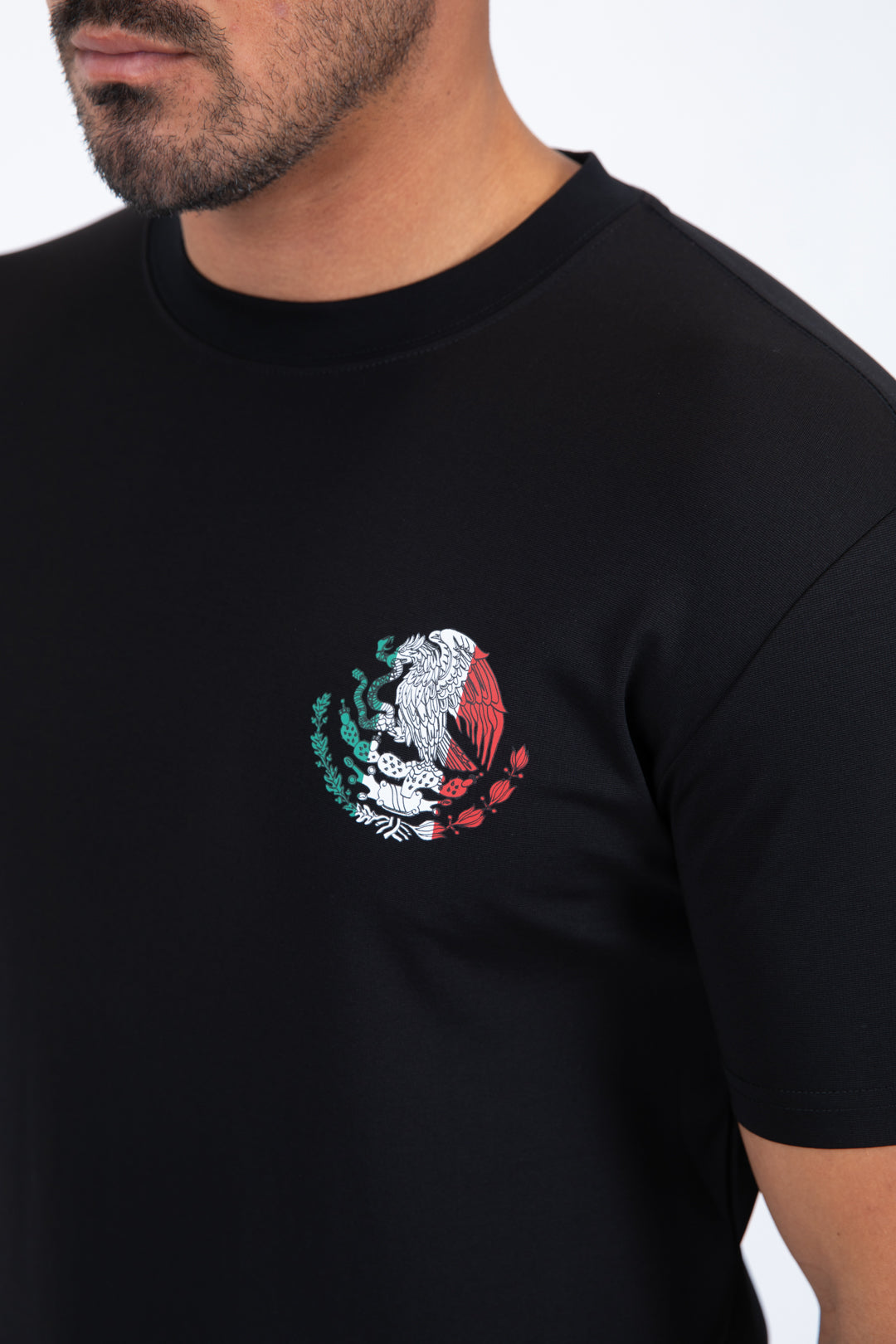 black mexican eagle flag tee back platini